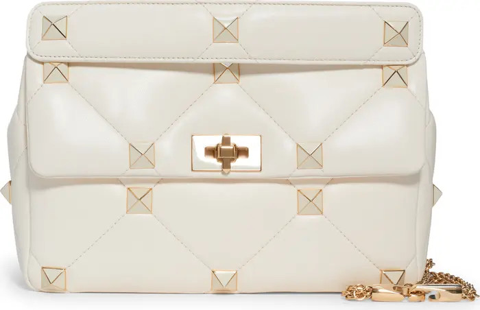 Valentino Garavani Enameled Roman Stud Leather Bag | Nordstrom | Nordstrom