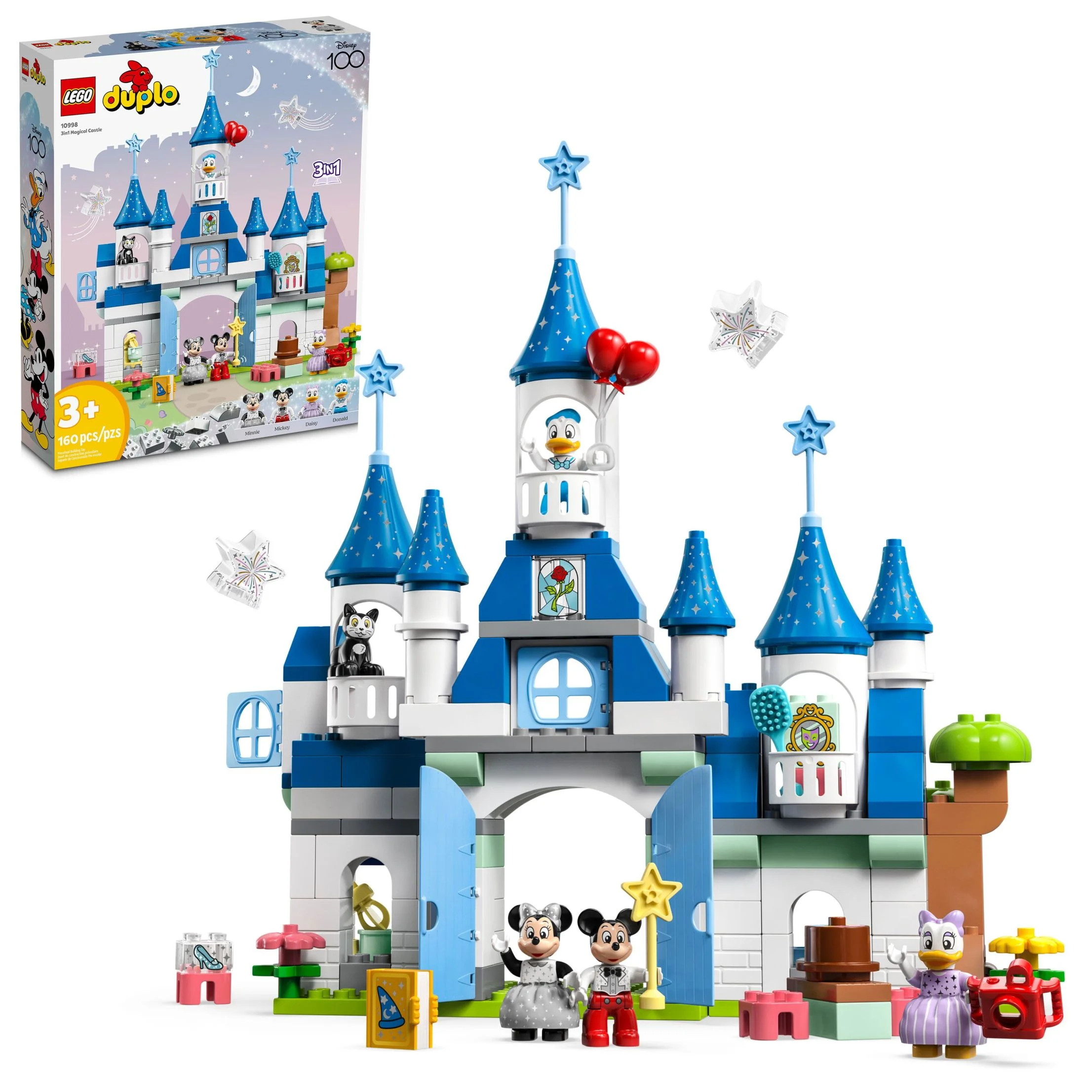 LEGO DUPLO Disney 3in1 Magic Castle 10998 Building Set for Family Play with 5 Disney Figures Incl... | Walmart (US)
