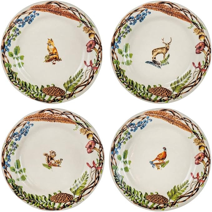 Juliska Forest Walk Dessert/Salad Plate Assorted Set/4 | Amazon (US)