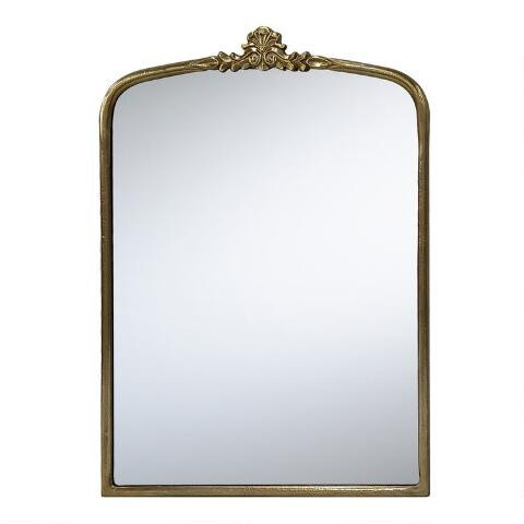 Brass Vintage Style Vanity Mirror | World Market