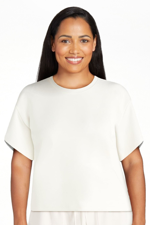 Scoop Women's and Women's Plus New Scubaknit Tee with Short Sleeves, Sizes XS-4X | Walmart (US)