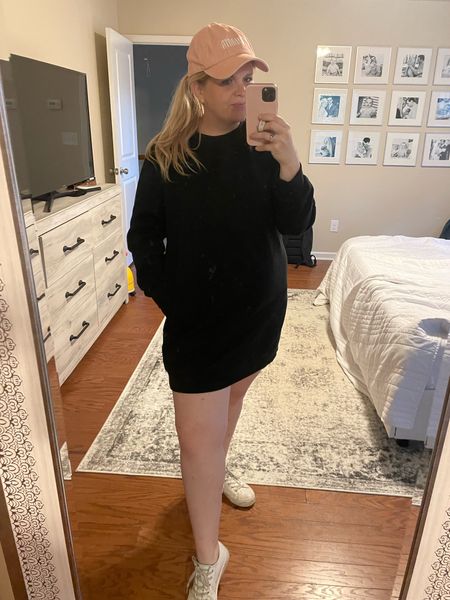 Love this sweatshirt dress! I am going to order in more colors! Has pockets and comfy cozy for winter! 

#LTKbump #LTKfindsunder50