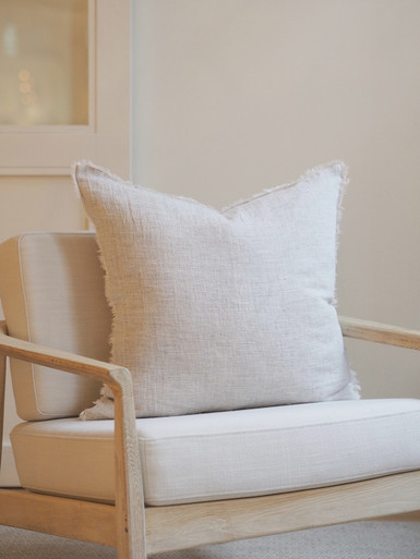 Lina Grey Stripe Pillow | 24x24 | The Cross Decor & Design