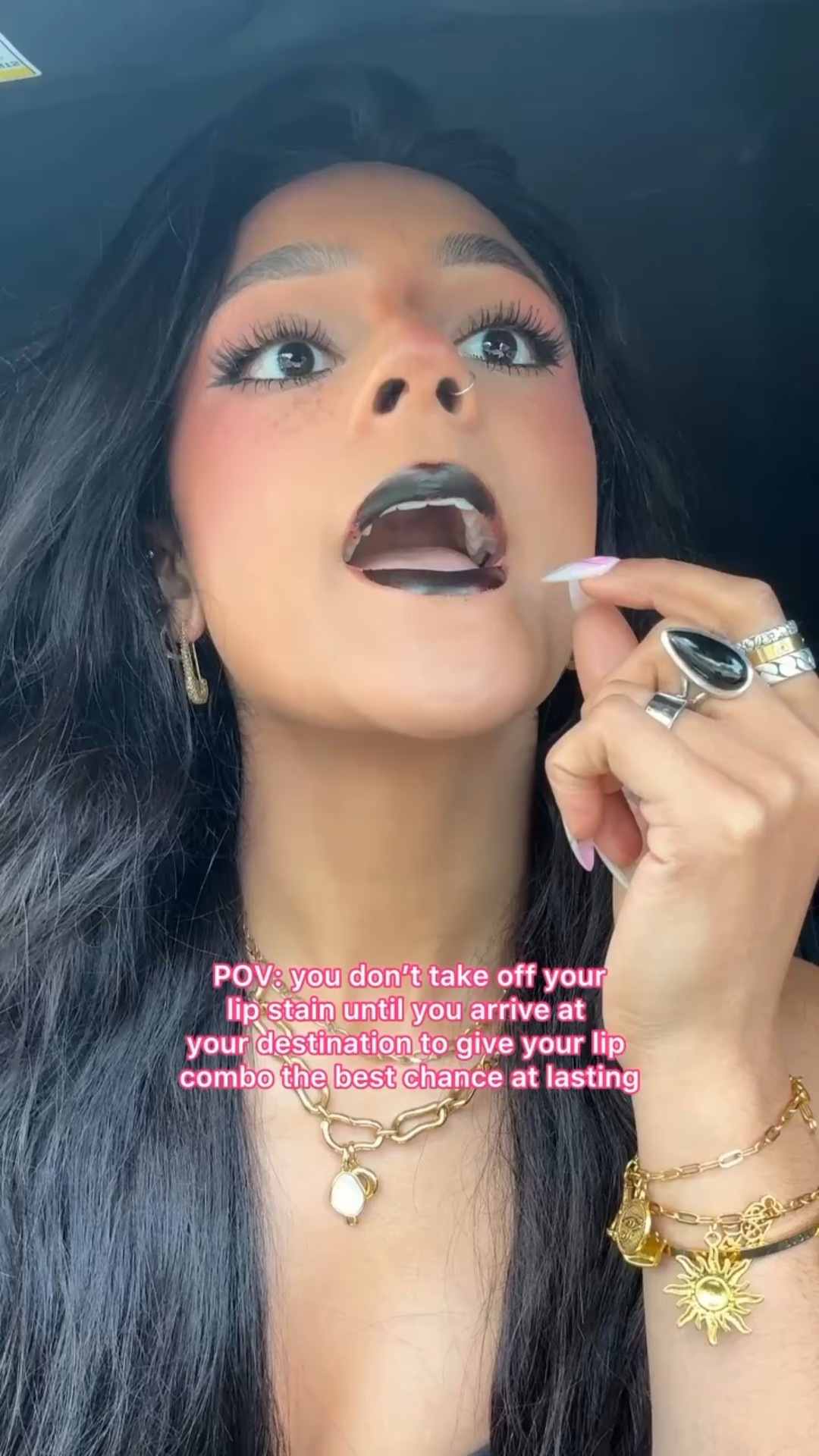 Honestly this has changed the game for 💅👛🌸 lip combo linked in my ltk❤️#relatable #girlthings #lipstick #lipstain