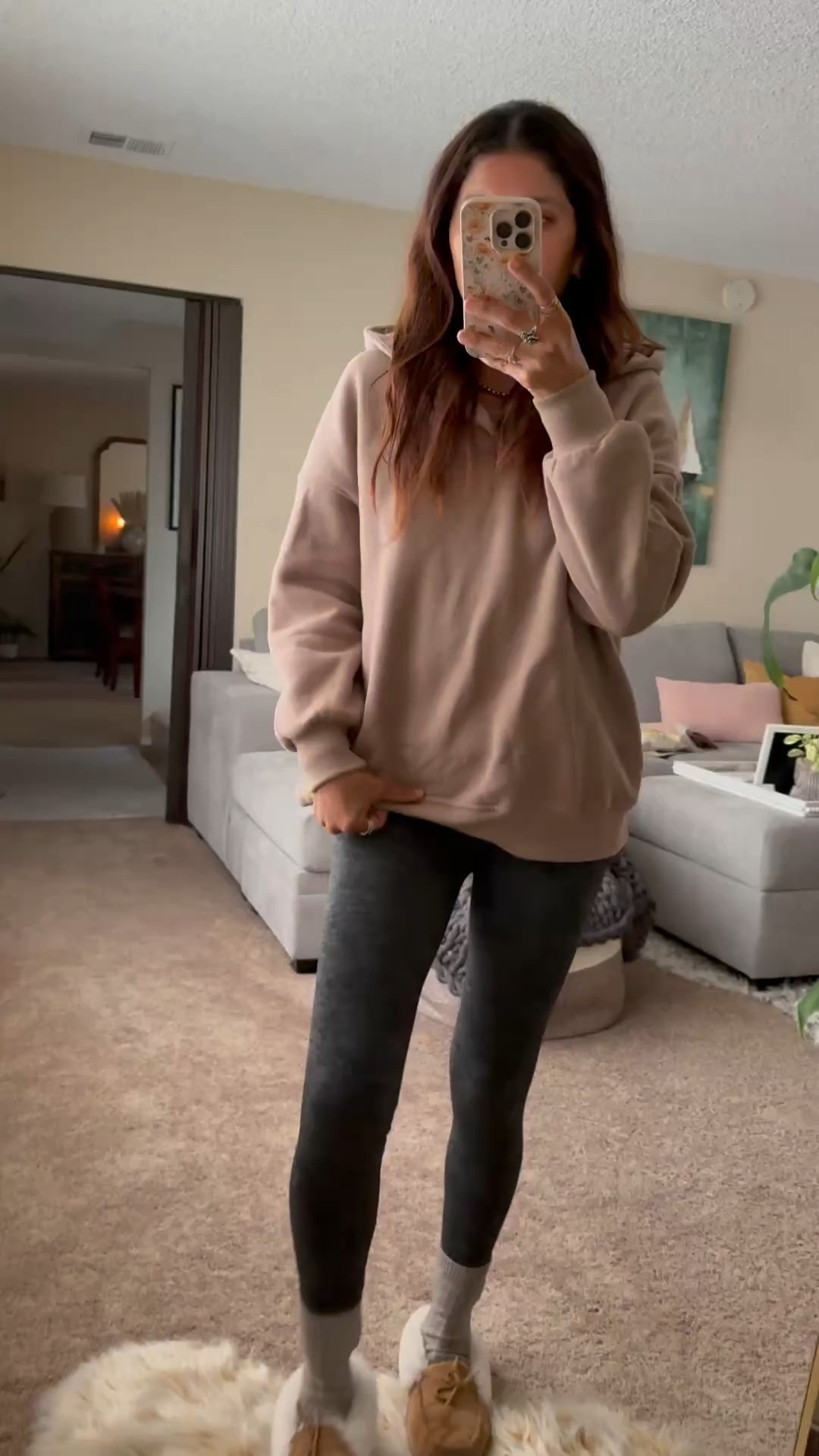 Cozy girl era activated 🤍 This oversized V-neck hoodie sweatshirt is my new go-to for everyday mom chic. The fit? So good. The quality? Even better. Styled it with leggings, comfy sneakers, and my fave crossbody for that effortless on-the-go look.
Perfect for school drop-offs, errands, coffee runs, and everything in between ☕️✨
Top size S
Bottom size S
Shoe size 8

oversized hoodie, v neck sweatshirt, oversized sweatshirt outfit, cozy mom outfit, mom chic style, fall basics, casual athleisure look, comfy everyday wear, leggings outfit ideas, casual street style, wardrobe staples, neutral sweatshirt, trendy hoodie, viral amazon hoodie, cozy outfits for moms, chic casual style, comfy fashion finds, relaxed fit hoodie, soft quality sweatshirt, everyday essentials


#LTKmomlife #LTKootd #LTKGiftGuide