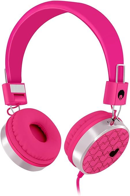 RockPapa 878 On Ear Love Hearts Headphones Foldable, Adjustable Headband for Kids Toddler Teens, ... | Amazon (US)