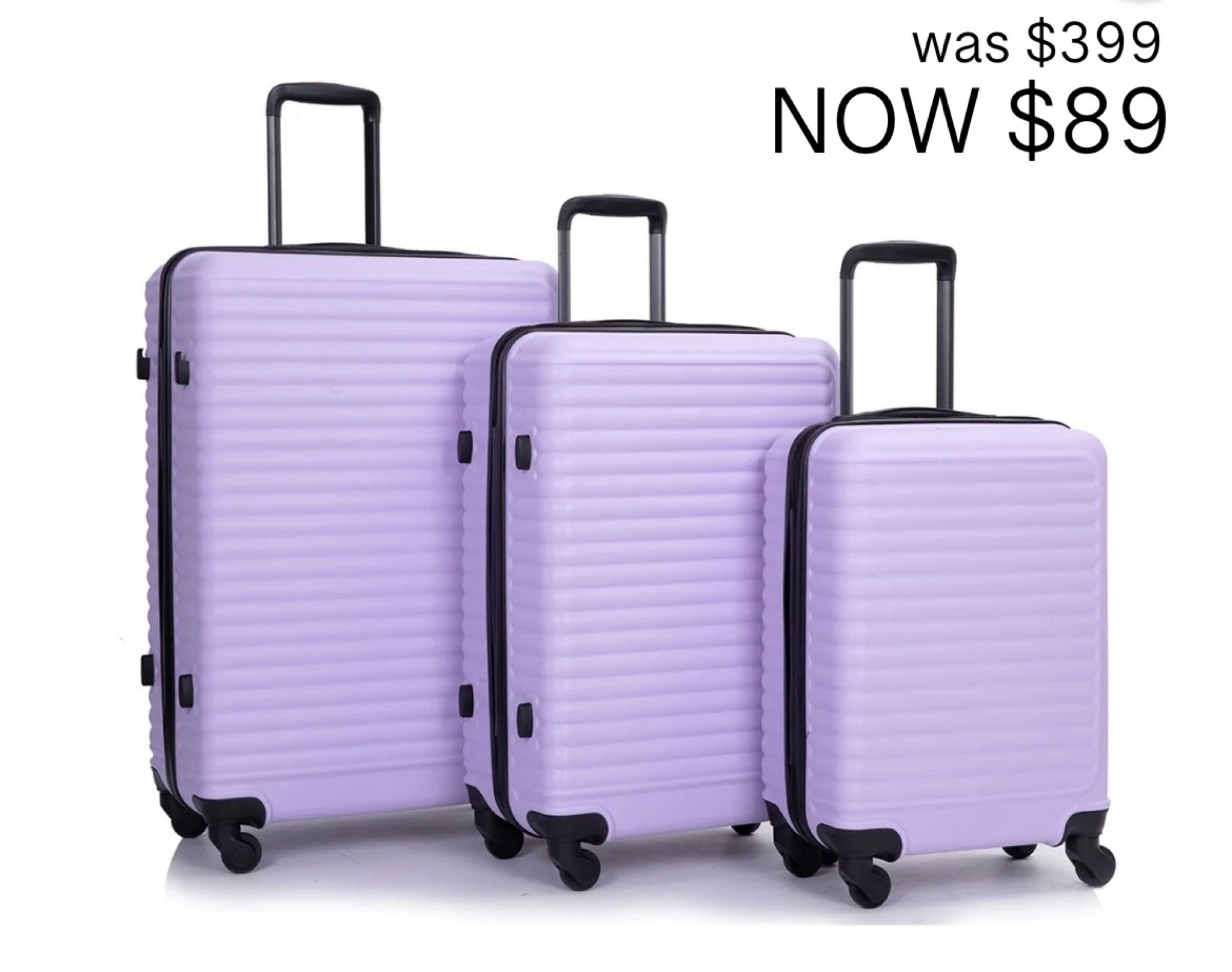 Major sale on 3 piece luggage at Walmart! $89.99 

#LTKTravel #LTKSaleAlert