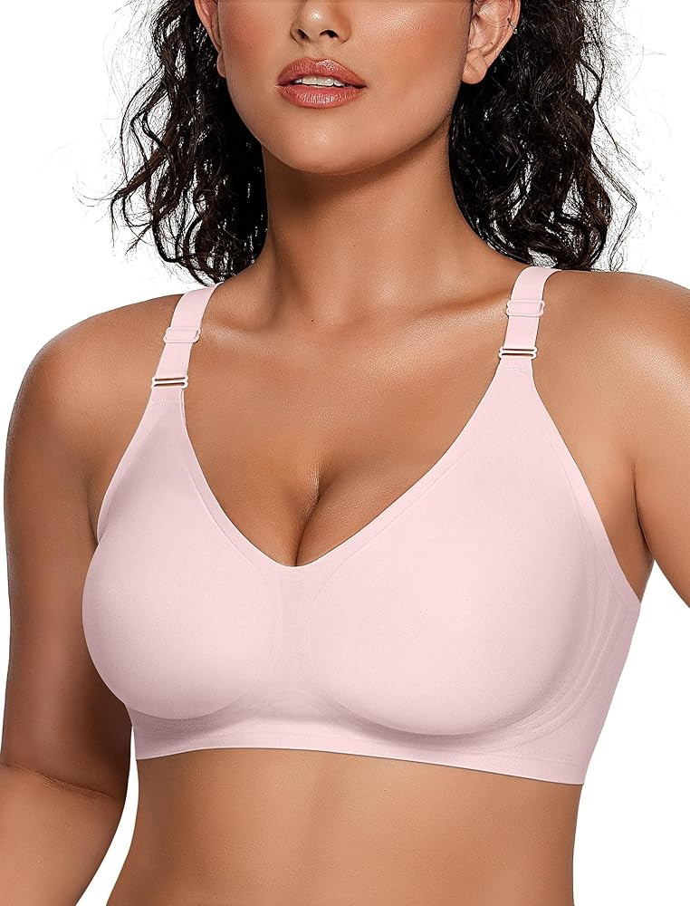 Vertvie Womens Wireless Bras No Underwire Push Up Bra Seamless Supportive Full Coverage Everyday ... | Amazon (US)