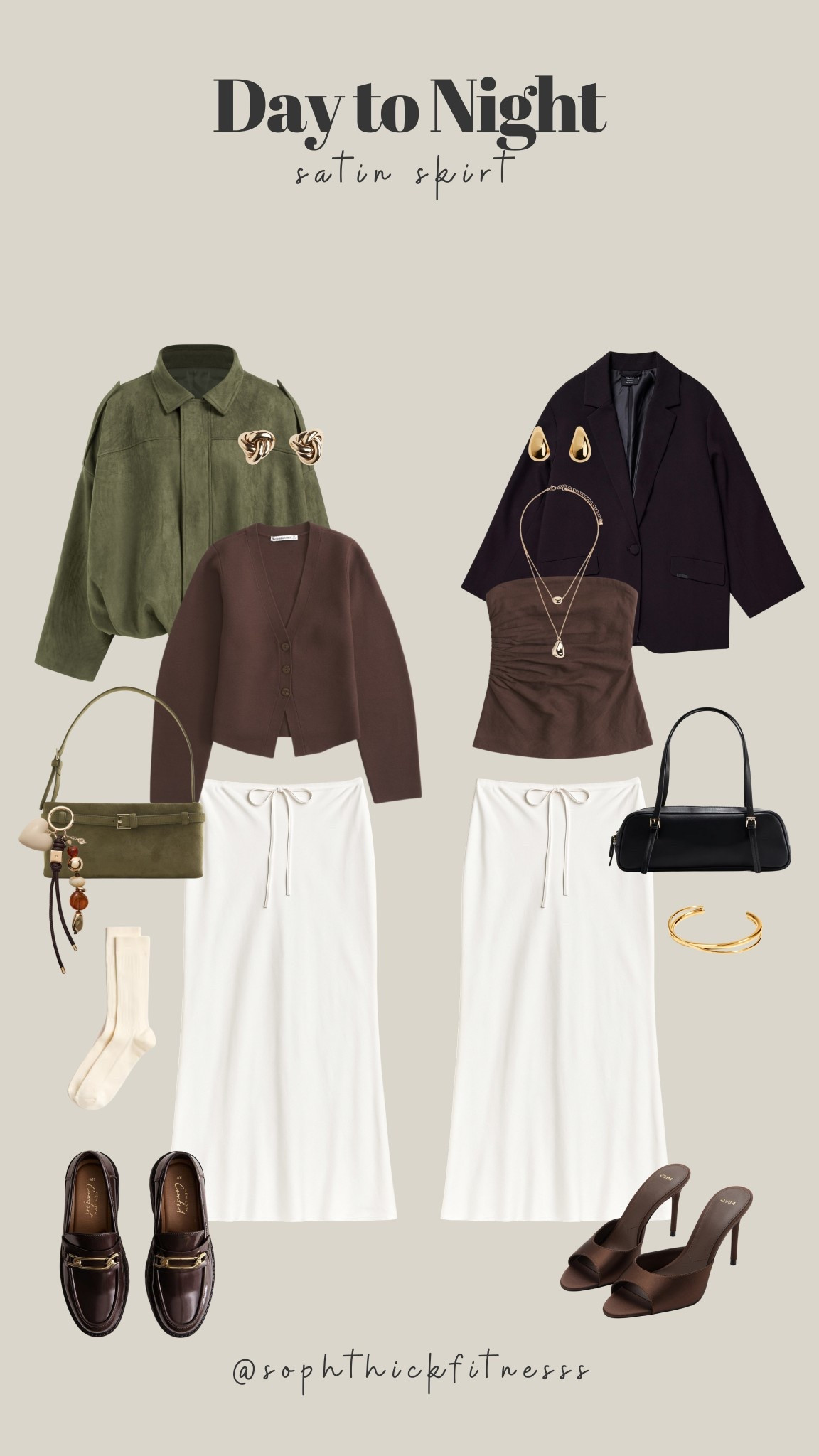 Day to Night: styling the Lounge satin skirt ☁️

Suede bomber jacket, cinched cardigan, midi skirt, blazer, bandeau, strapless top, mules, loafers, suede bag, autumn outfit, winter outfit, date night

#LTKautumn #LTKwinter #LTKdatenight