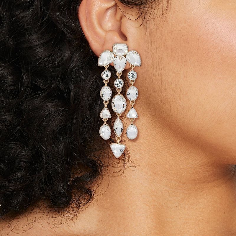 Linear Glass Drop Earrings - A New Day™ | Target