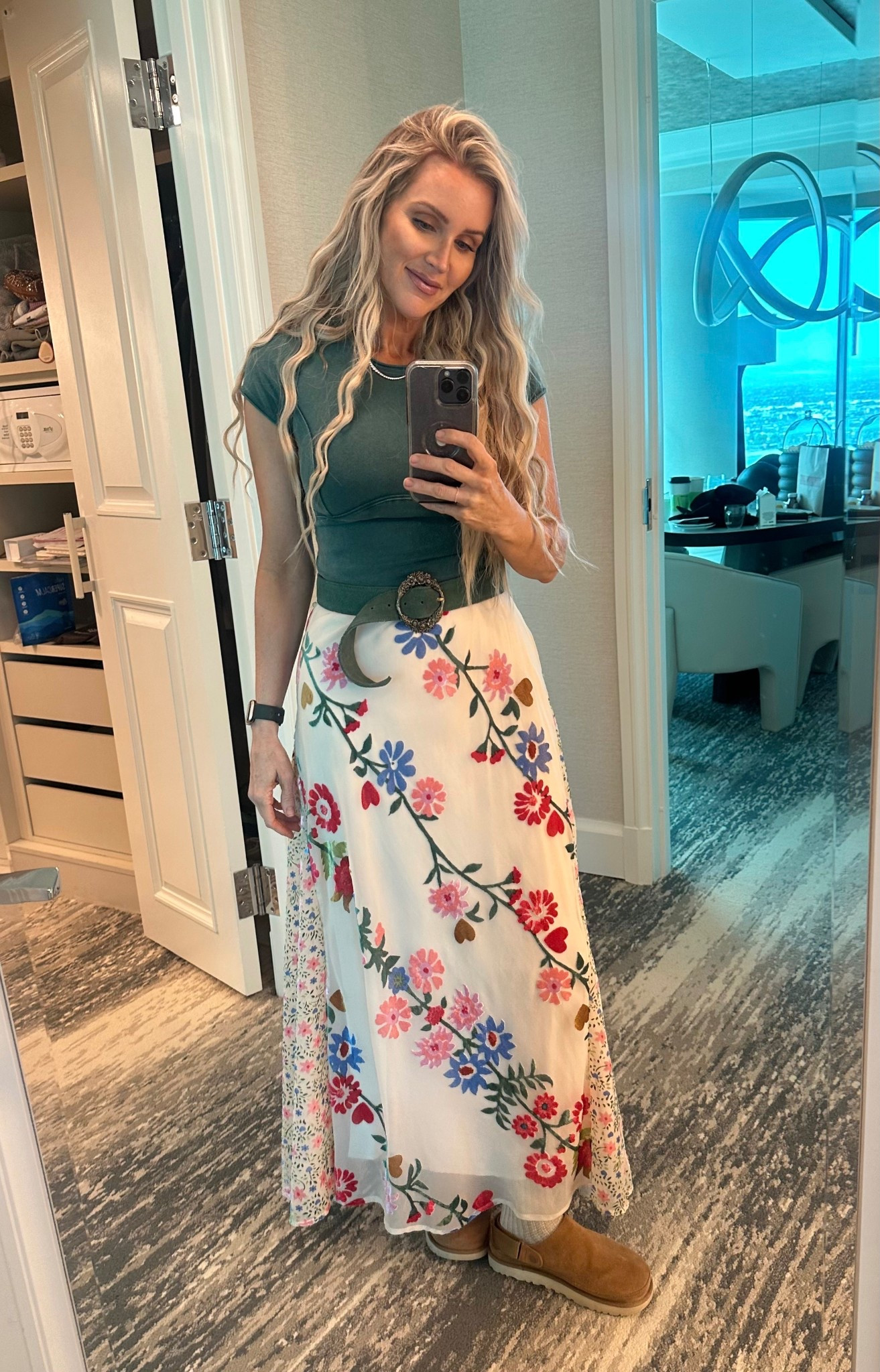Getting ready for SPRING! Cutest look basic tee, belt and flowy skirt! 🫶🏻 This skirt is an old dress from free people, so can’t link this exact one.  

#LTKSeasonal #LTKStyleTip #LTKSpringSale