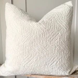 Neutral Decor Textural Pillow Cover Boho Modern Pillow Lumbar Pillow Decorative Pillow Ivory off ... | Etsy (US)