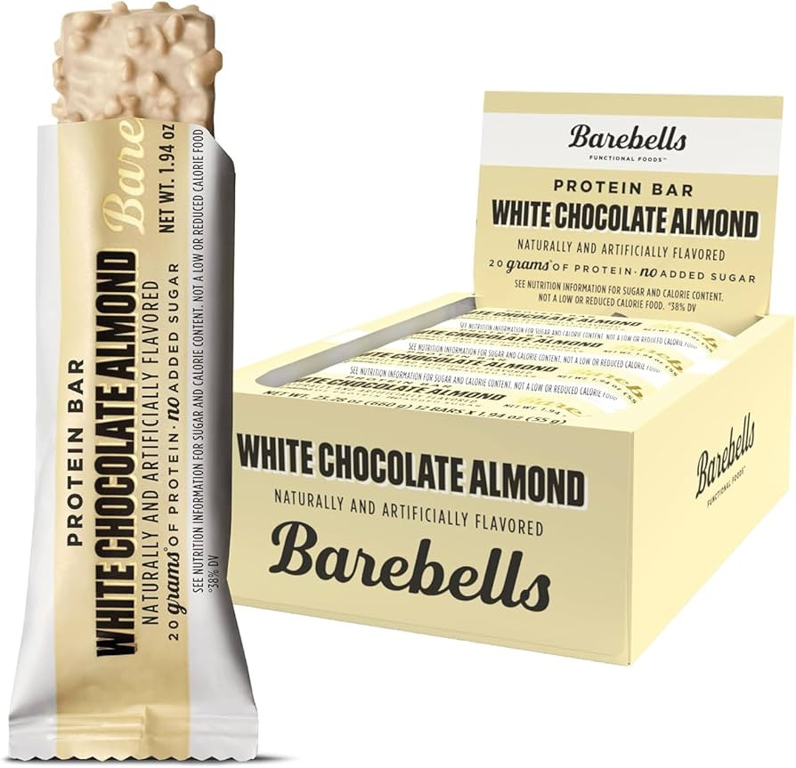 Barebells Protein Bars White Chocolate Almond - 12 Count, 20g High Protein Treats - Chocolate Nut... | Amazon (US)