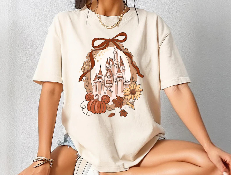 Disney Mickey Fall Castle T-shirt Comfort Color Shirt - Etsy | Etsy (US)