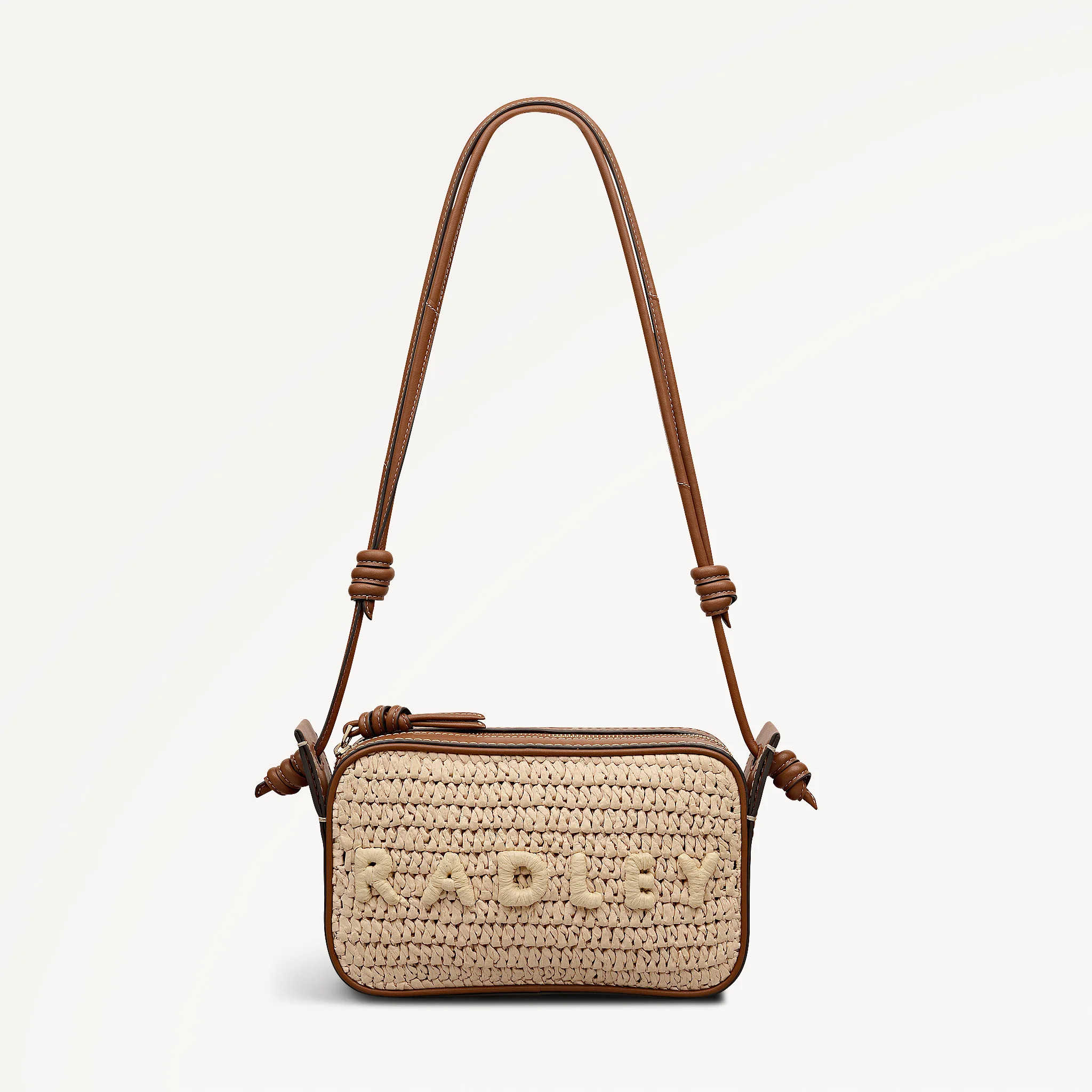 The Camden - Raffia Small Ziptop Shoulder Natural - 113486 | Radley London US