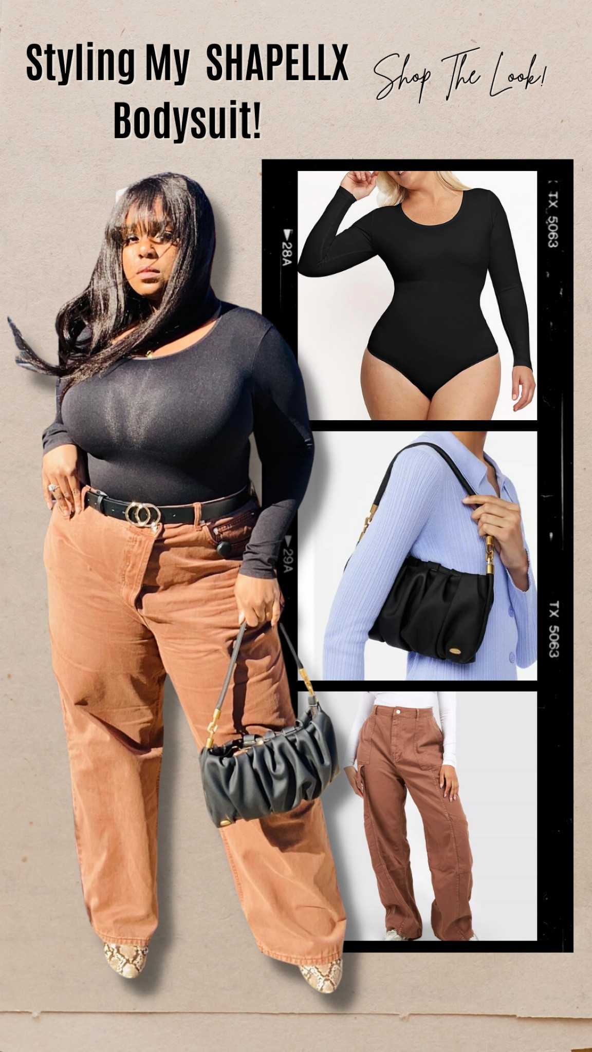 Styling the SHAPELLX AirSlim® Long Sleeve Shaping Bodysuit for cold weather 🤎🤎🤎 

#LTKcurves #LTKunder100 #LTKstyletip