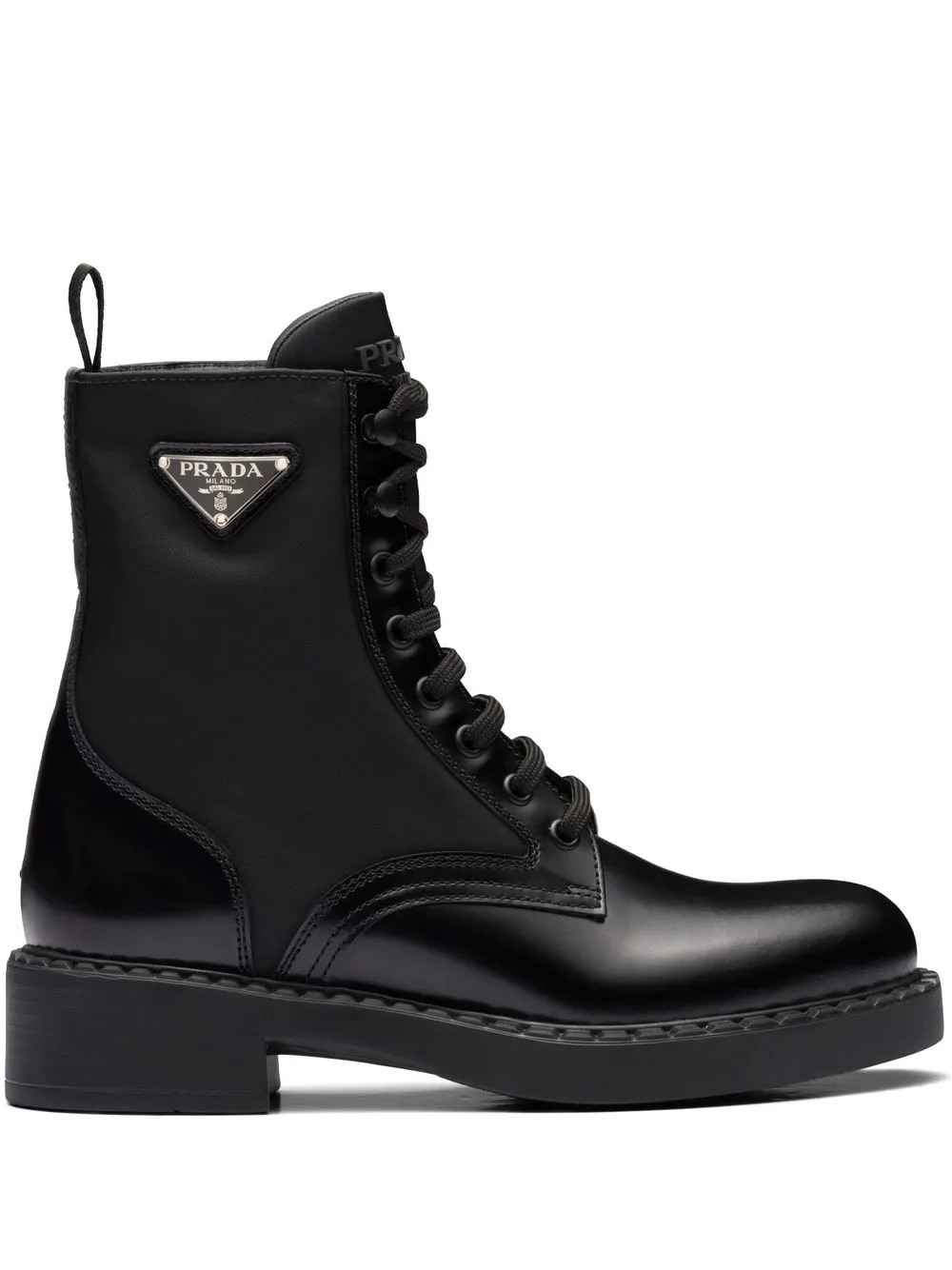 brushed leather lace-up boots | Farfetch Global