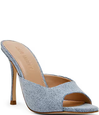 Steve Madden Peach Denim Stiletto Dress Sandals | Dillard's | Dillard's