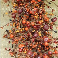 Pumpkin Berry Garland, Fall Orange Black Rustic Door Wreath, Wreath Making | Etsy (US)