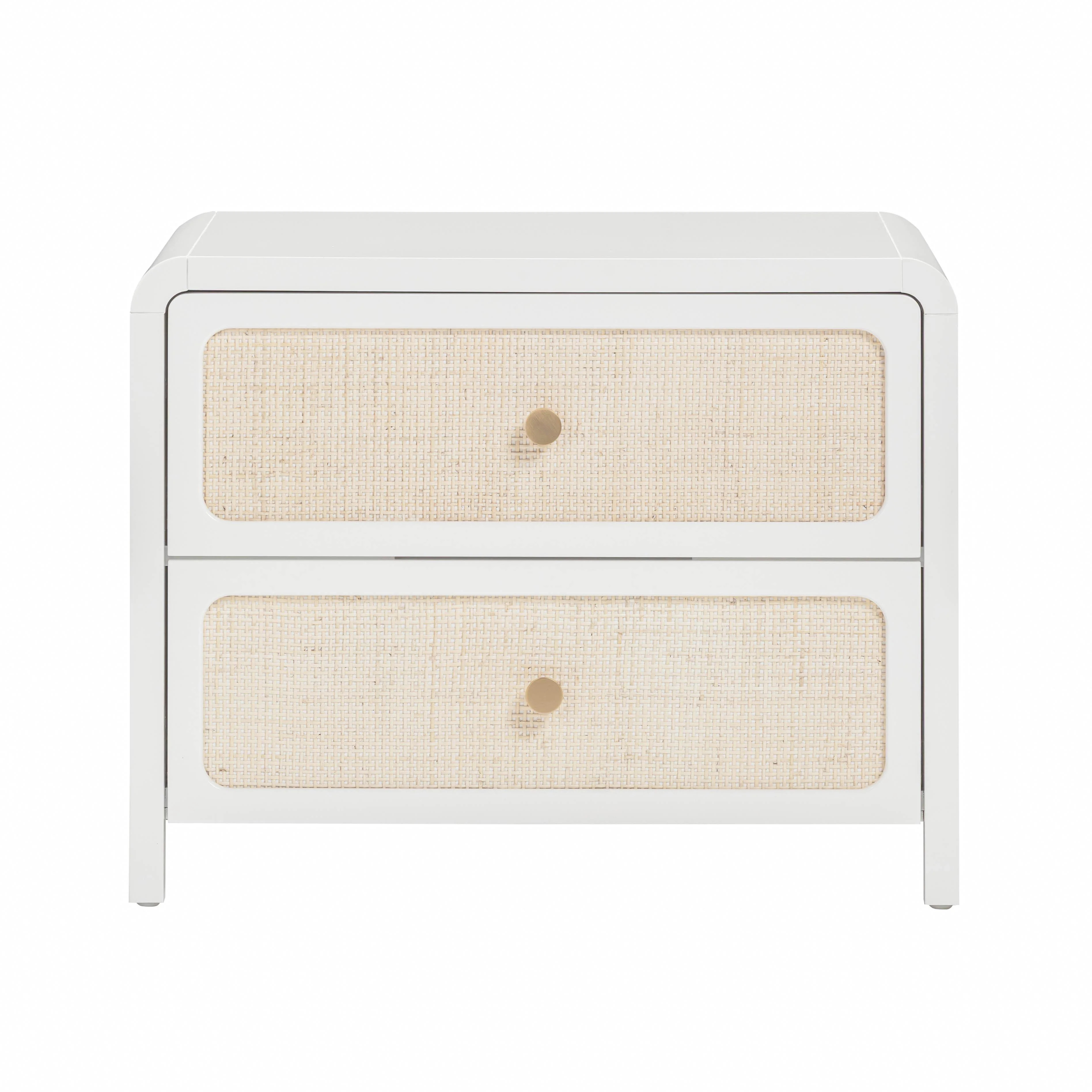 Patty 28" Rattan 2 Drawer Nightstand | TOV Furniture
