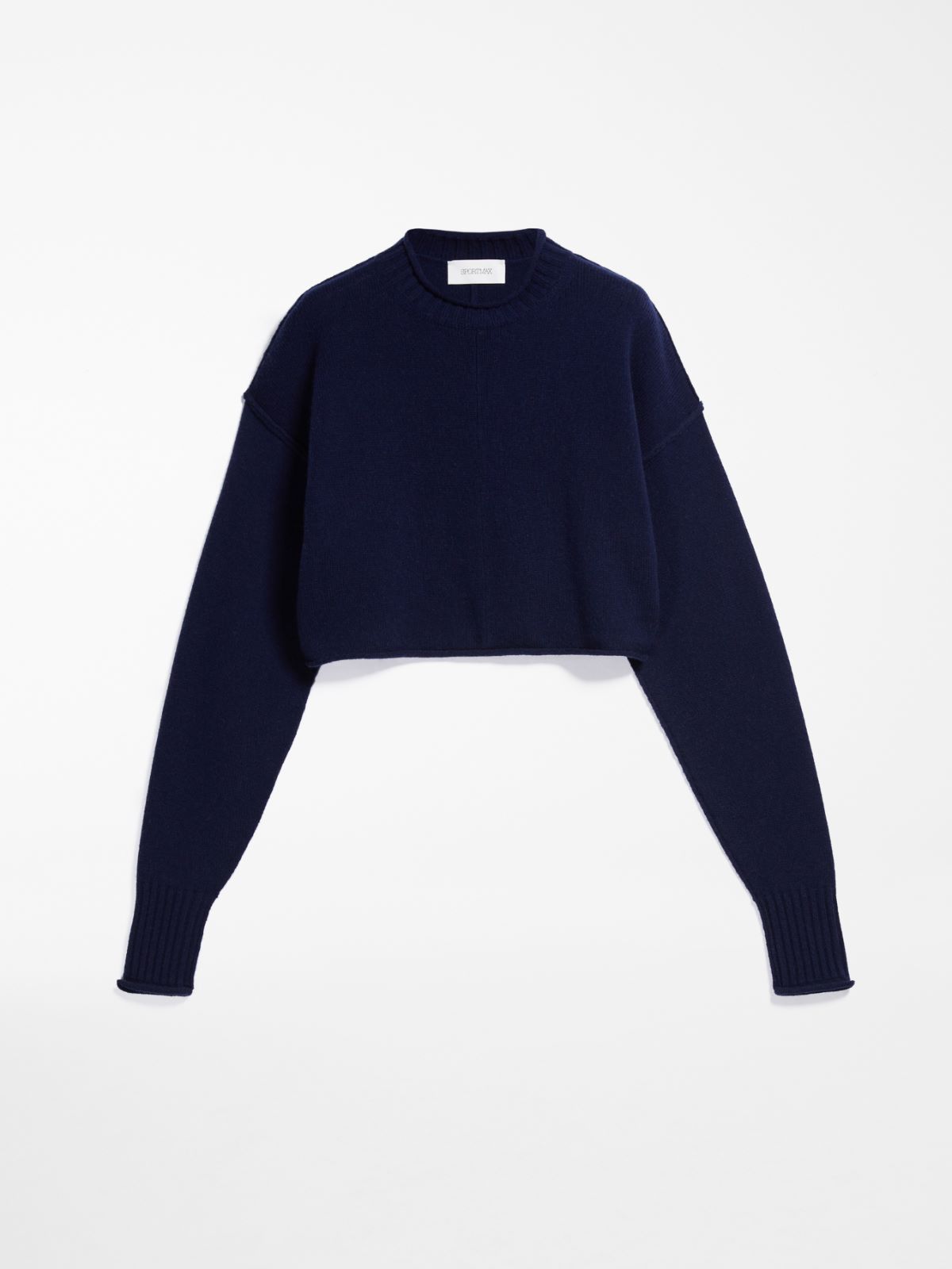 Wool and cashmere crew-neck sweater, midnightblue |  "MAIORCA" Max Mara | MaxMara