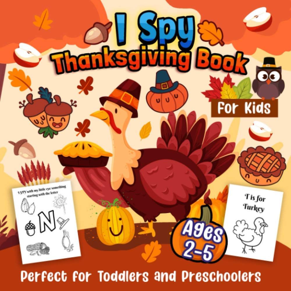 I Spy Thanksgiving Book For Kids: A Cute and Fun Thanksgiving Activity Game Book For Toddlers and... | Amazon (US)