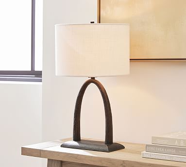 Easton Forged Iron Arc Table Lamp | Pottery Barn (US)