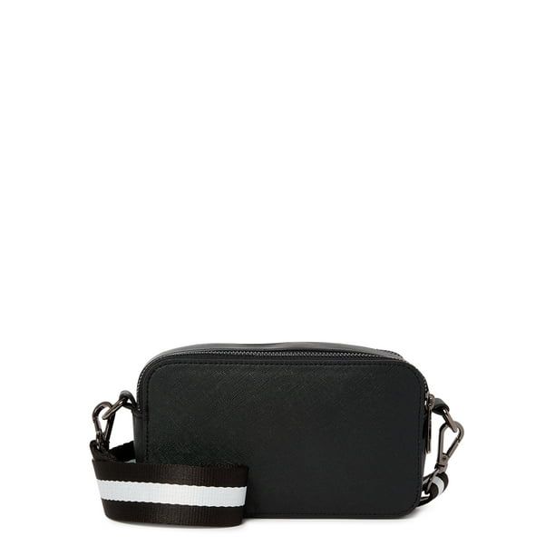 No Boundaries Women's Contemporary Camera Crossbody Handbag Black - Walmart.com | Walmart (US)