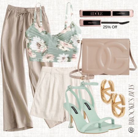 Love these linen shorts and pants with this flowered crop top #linenpants #croptop #sandals  


#LTKFindsUnder50 #LTKU #LTKItBag
