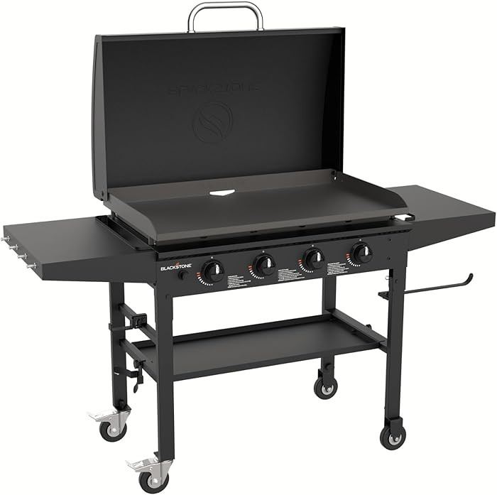 Blackstone 36 Inch Gas Griddle with Hood Cooking Station 4 Burner Flat Top Gas Grill Propane Fuel... | Amazon (US)