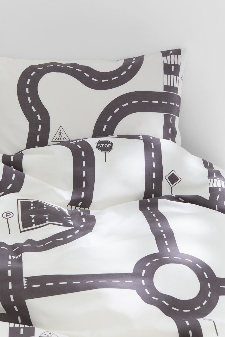 Patterned Twin Duvet Cover Set | H&M (US + CA)