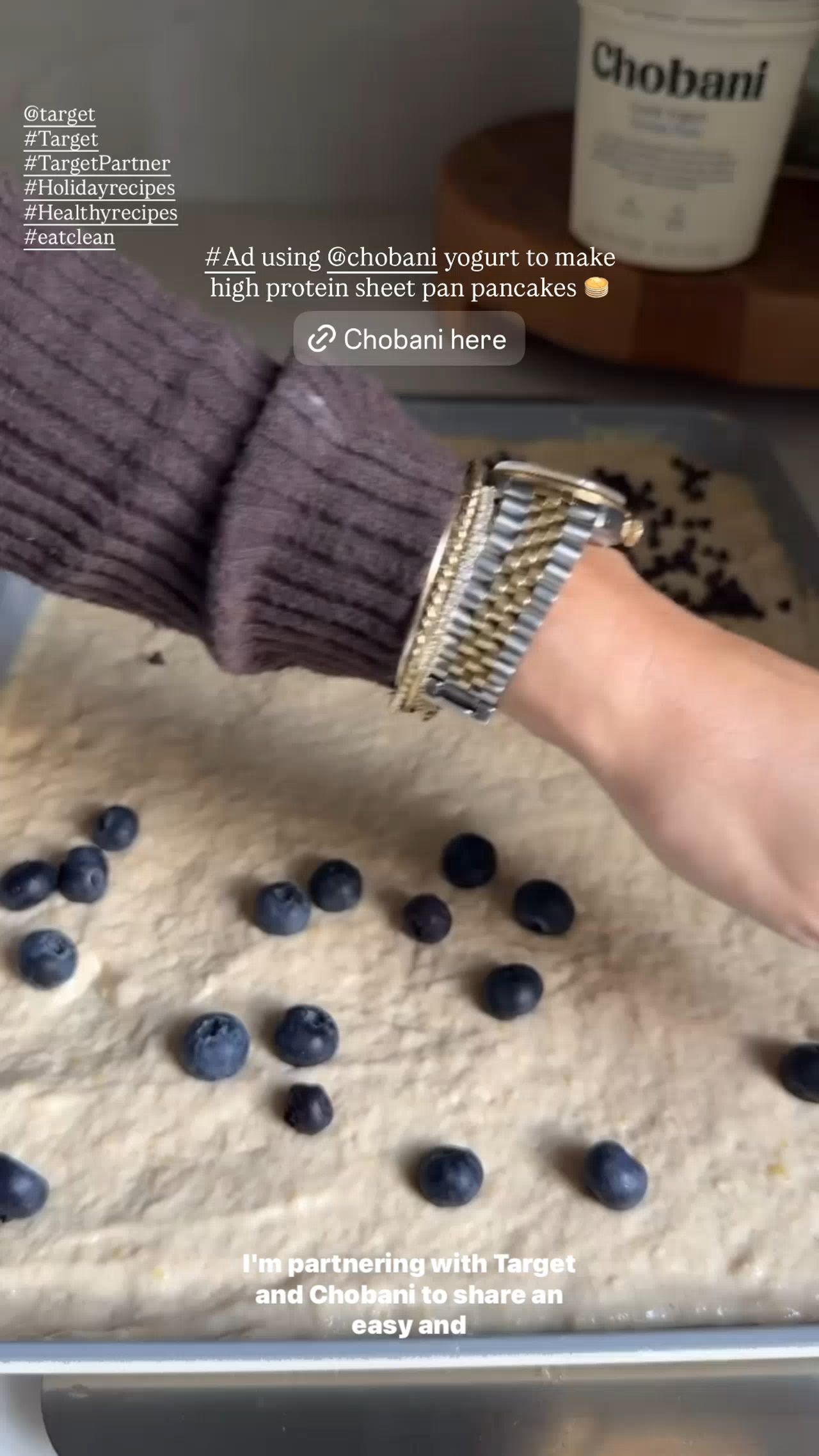 #ad adding @chobani greek yogurt to this recipe made these pancakes extra fluffy, high-protein, and so delicious! 🥞 the creamy yogurt gives them the best texture and a little boost of protein. this recipe is quick, easy, and you don’t have to be standing over the stove flipping pancakes 🤪 — which makes it the perfect Christmas morning breakfast when you want something special without the fuss. 🎄❤️ you can grab everything you need for it at @target!@shop.ltk #liketkit (LTK link) #TargetPartner #Target #Holidayrecipes #Healthyrecipes #eatclean 

 