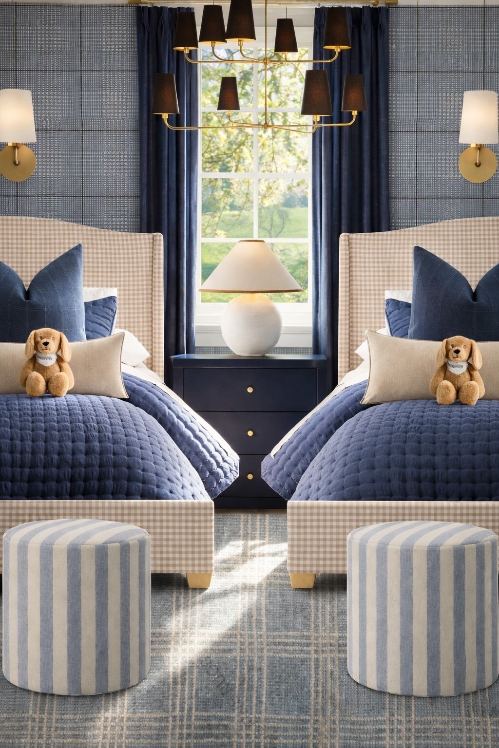 A classic boys bedroom with navy and beige accents 

#kids #bedroom #homedecor 

#LTKKids #LTKHome #LTKmomlife