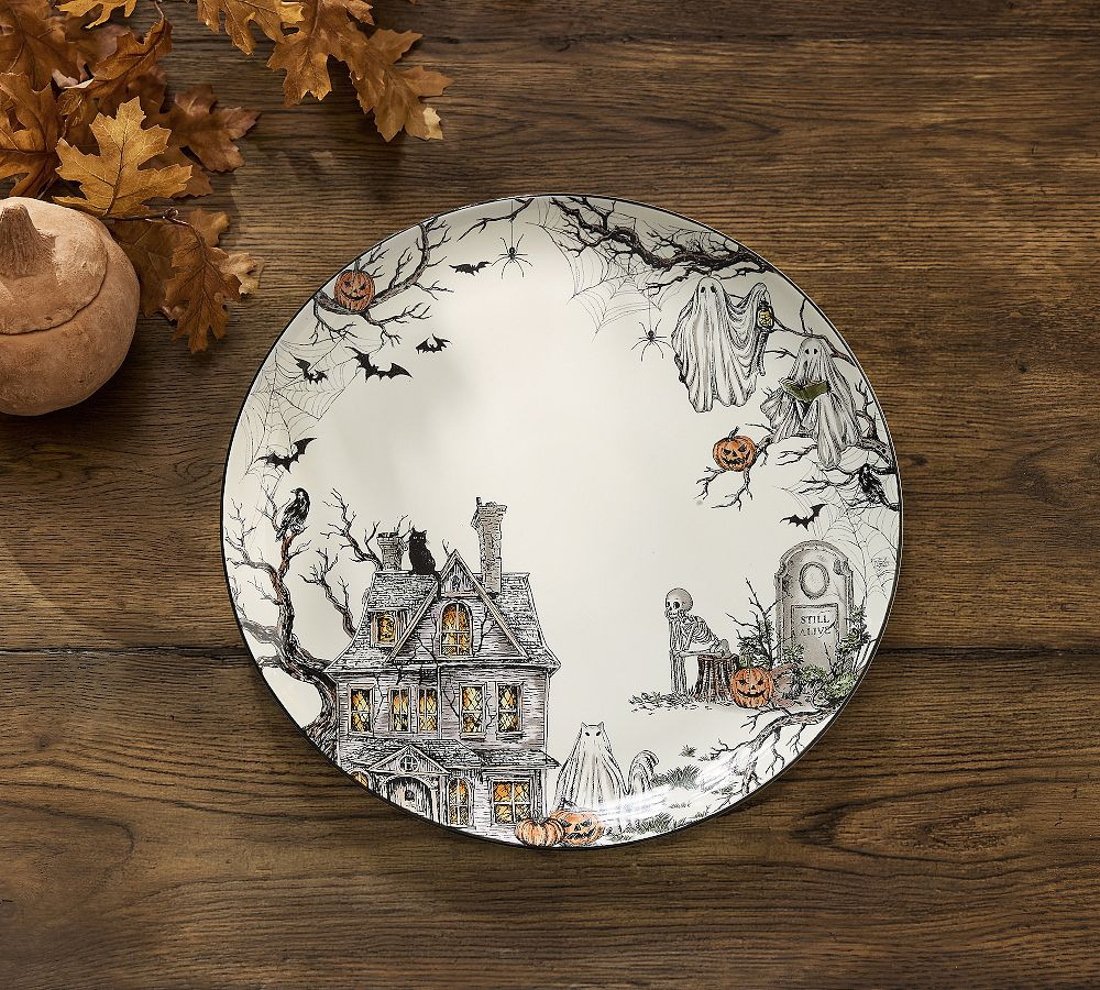 Midnight Manor Stoneware Round Serving Platter | Pottery Barn (US)