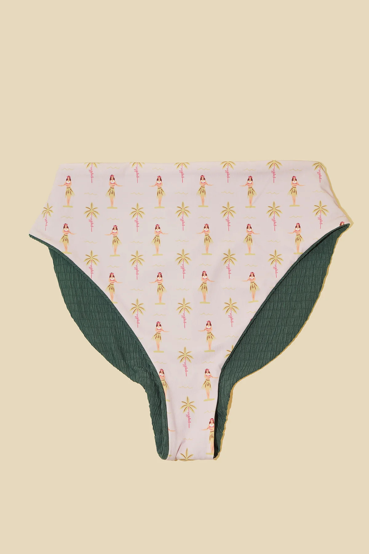 High Tide Reversible Cheeky Bikini Bottom - Green Lagoon Dilly | POPFLEX