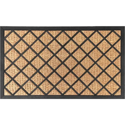 Gerulf Entrance Door Mat, 100% Natural Coconut Husk Fibers & Non-Skid Recycled Rubber Backing, Durable Mat, 18" W X 30" L | Wayfair North America