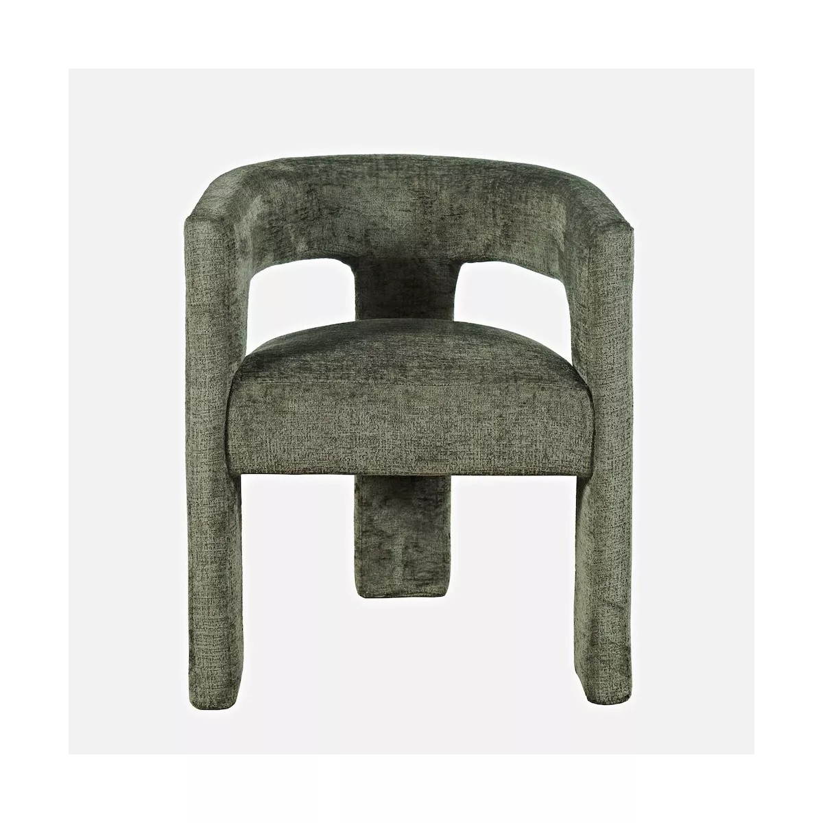 Jofran,Gwen Modern Luxury Jacquard Fabric Upholstered Sculpture Armchair- Green Color | Target