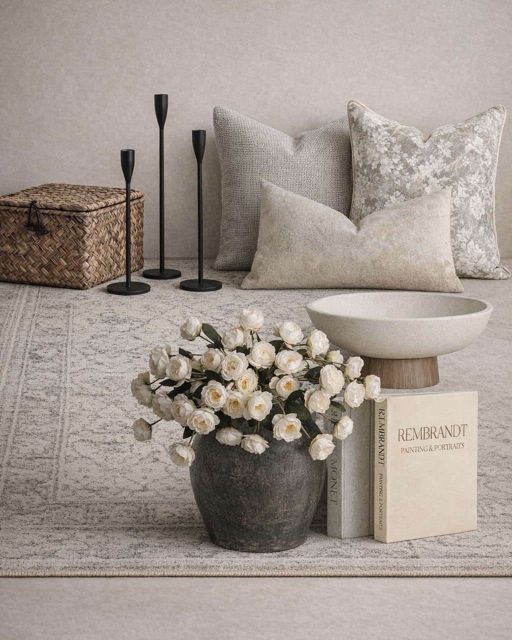 Neutral Living Room Amazon Finds You’ll Use Year-Round

Follow @farmtotablecreations on Instagram for more home finds and styling ideas 🤍

These are the kind of pieces that instantly pull a space together without overthinking it. The neutral rug sets the foundation, layered with soft textured pillows, classic black candlesticks for height, and a woven basket that adds warmth and function. Finished with a simple bowl, books, and florals—everything works together for that clean, elevated look that still feels lived in.

#livingroomdecor #pillows #rugs #coffeetabledecor #neutraldecor #amazonhome #livingroomideas #homefinds




#LTKSaleAlert #LTKHome