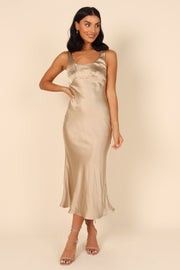 Sawyer Midi Dress - Gold Dress - Petal & Pup - Wedding Guest dress | Petal & Pup (US)