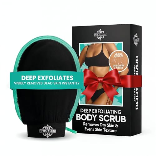 Dermasuri - Deep Exfoliating Glove - Polishing Mitt Body Scrubber - Korean Skin Cleaner Exfoliator & Dead Skin Buffing Treatment - Gifts for Women & Men - Keratosis Pilaris Scrub Remover - (1 Pack) | Amazon (US)
