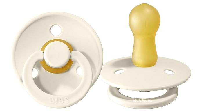 BIBS Baby Pacifier | BPA-Free Natural Rubber | Made in Denmark | Ivory 2-Pack (0-6 Months) | Amazon (US)
