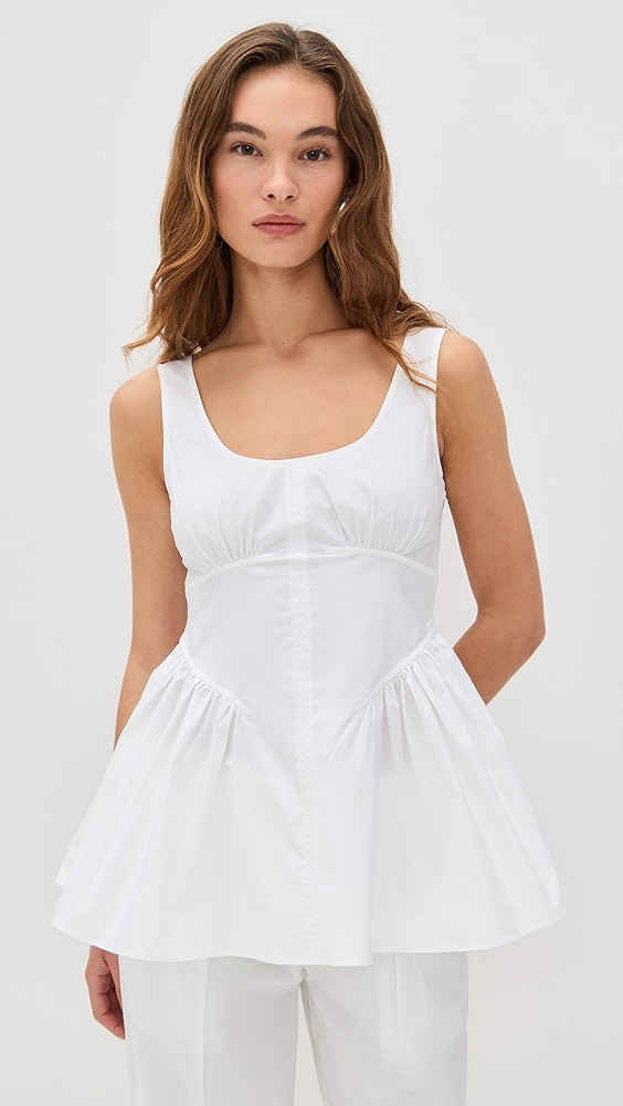 Proenza Schouler White Label Bader Top in Stretch Poplin | Shopbop | Shopbop