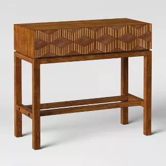 Tachuri Geometric Front Console Table Light Brown - Threshold™ | Target