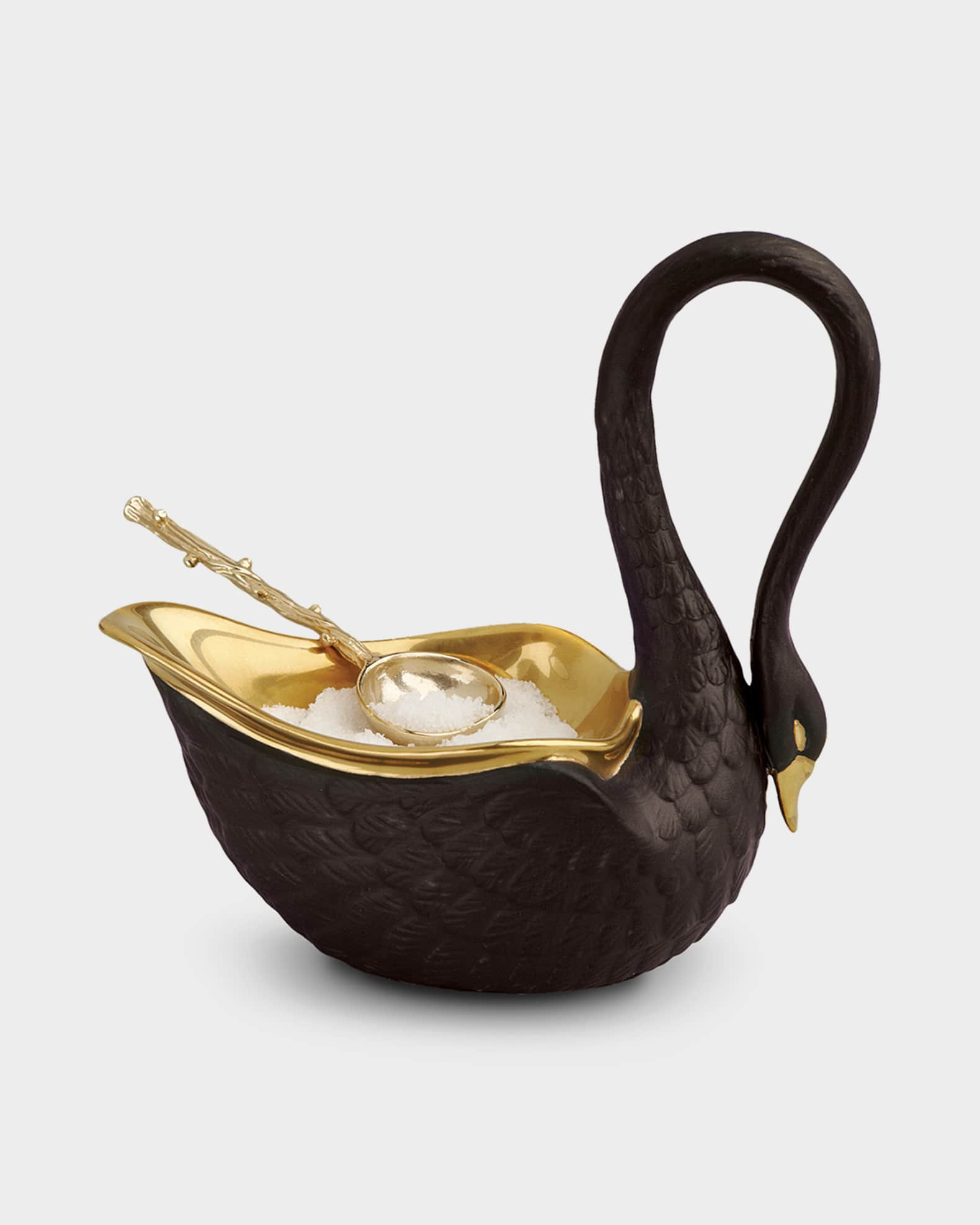 L'Objet Black Swan Salt Cellar | Neiman Marcus