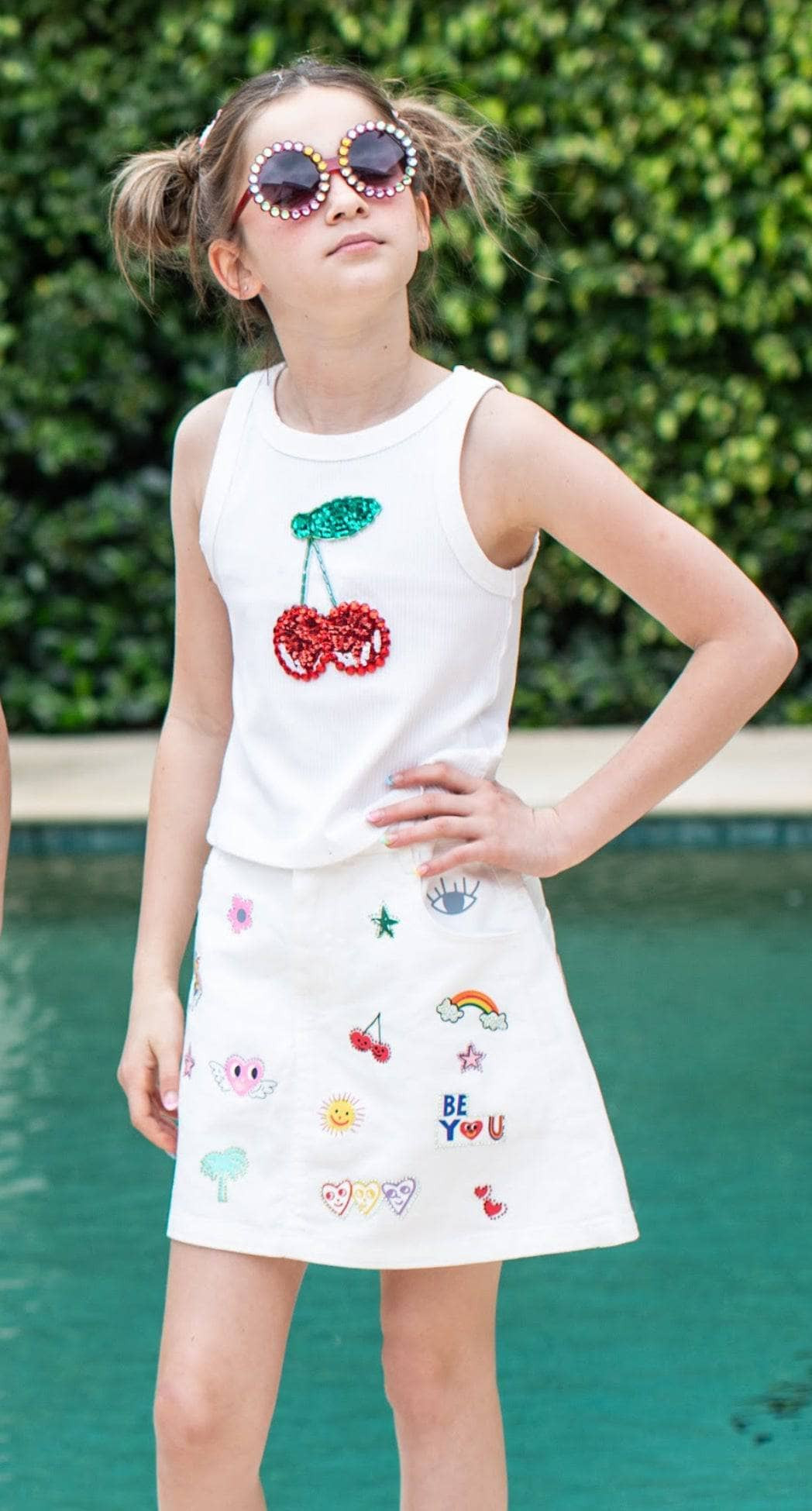 Beaded Gem Cherry Tank | Lola + The Boys