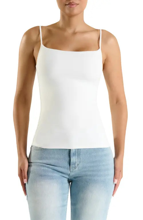 Naked Wardrobe The Smooth Camisole in White at Nordstrom, Size Small | Nordstrom