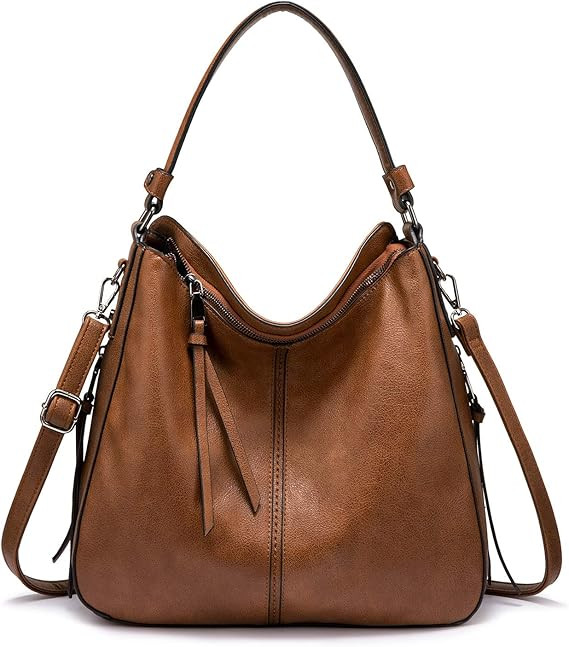 Realer Hobo Crossbody Bags for Women Designer Faux Leather Hobo Handbags Retro Large Size Shoulde... | Amazon (US)