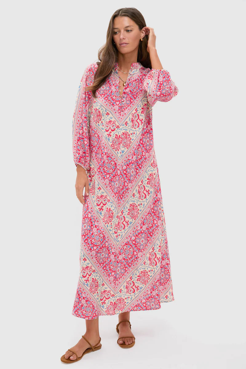 Cerise Chevron Maryse Caftan | Tuckernuck (US)