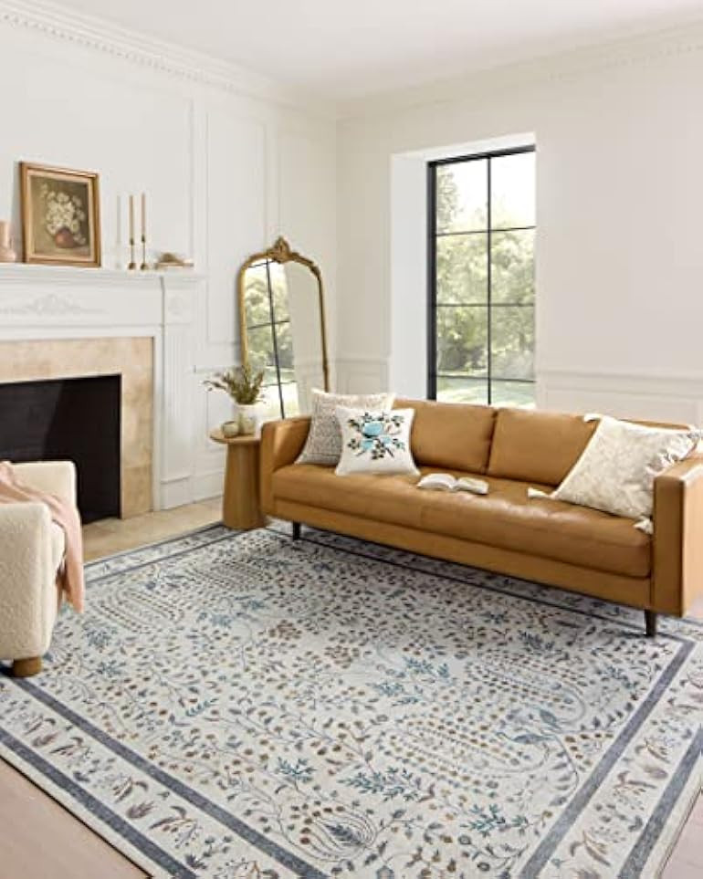 Rifle Paper Co. x Loloi Maison Collection MAO-05 Wisteria Cream 5'-0" x 7'-6" Area Rug | Amazon (US)