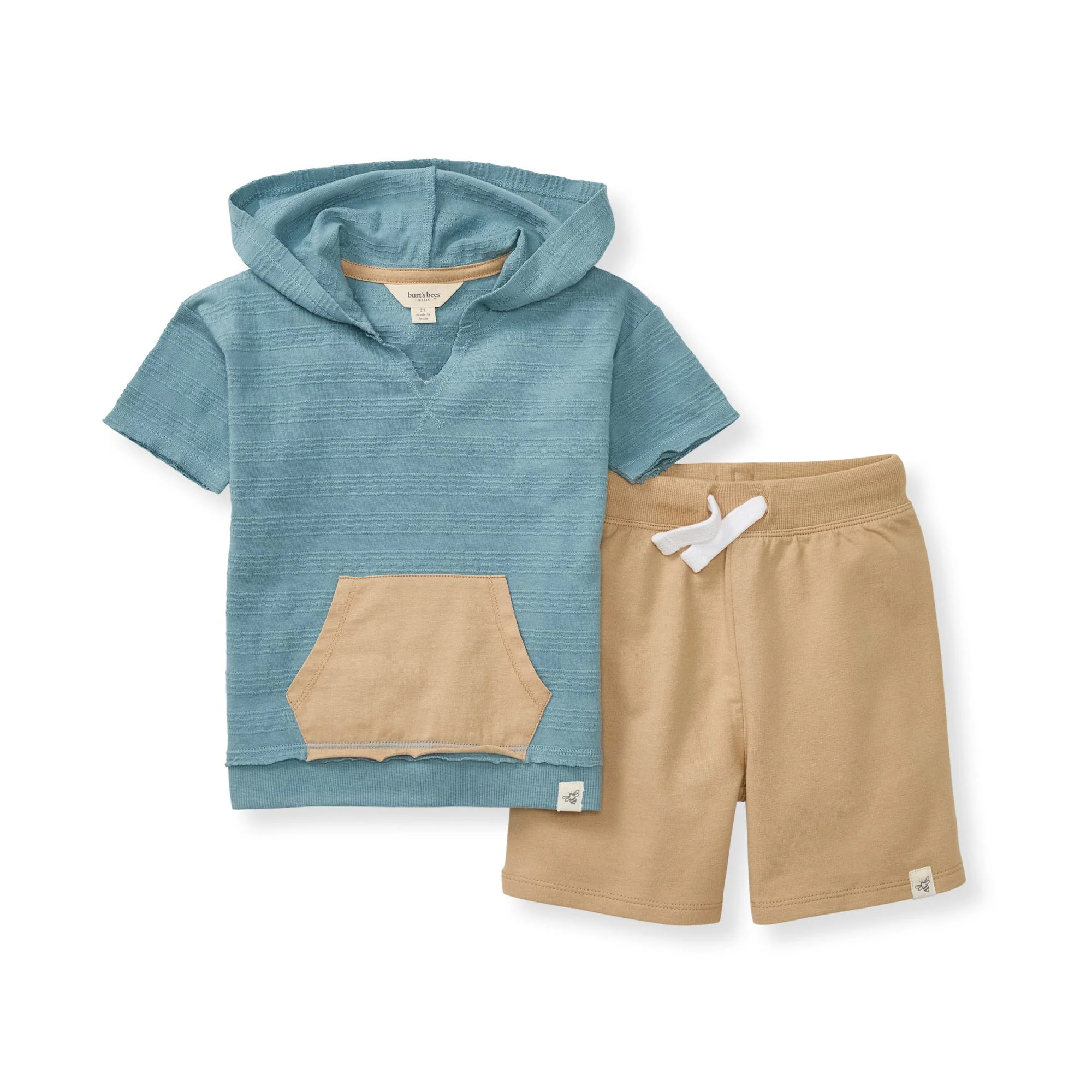 Organic Dotted Jacquard Sweatshirt & Shorts Set | Burts Bees Baby